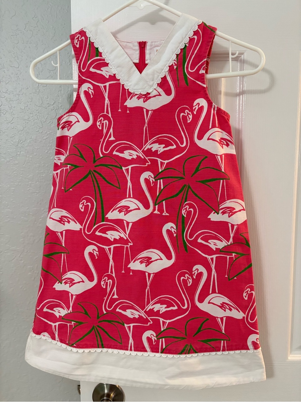 Gymboree Palm Beach Paradise Flamingo Dress Girls Size 8 Pink Tropical